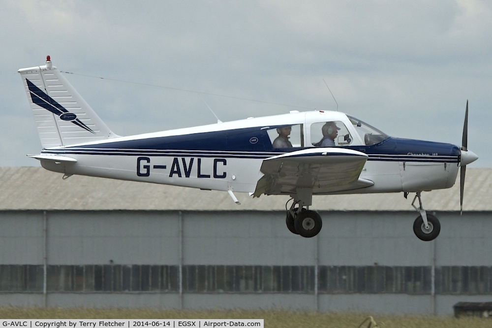 G-AVLC, 1967 Piper PA-28-140 Cherokee C/N 28-23178, Attending the 2014 June Air Britain Fly-In at North Weald