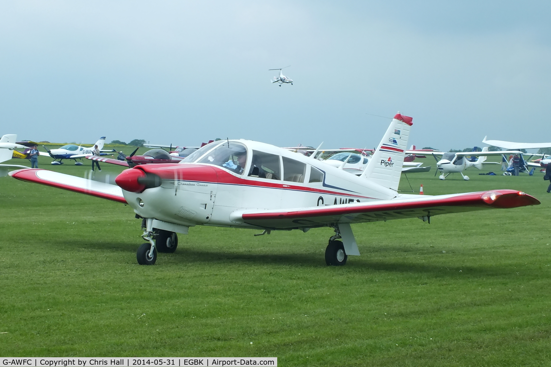 G-AWFC, 1968 Piper PA-28R-180 Cherokee Arrow C/N 28R-30670, at AeroExpo 2014