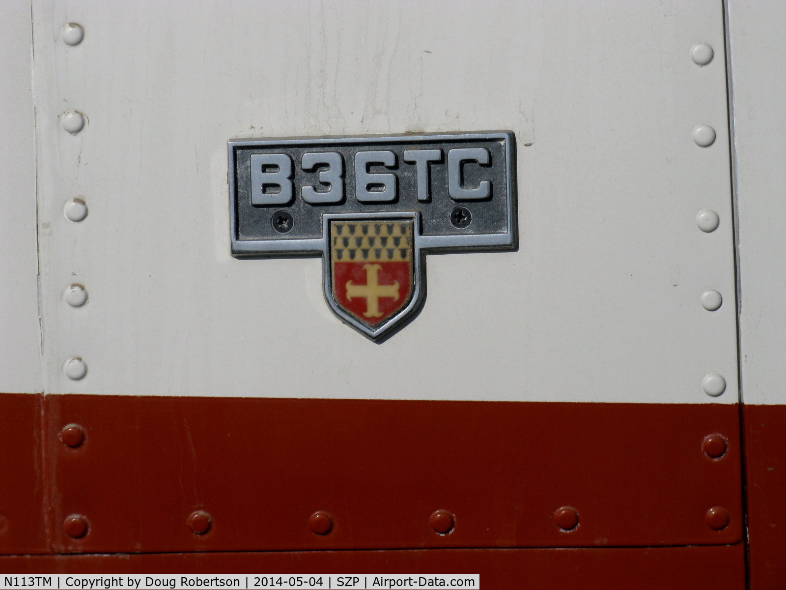 N113TM, 1983 Beech B36TC Bonanza C/N EA-386, 1983 Beech B36TC BONANZA, Continental TSIO-520 Turbo Charged 300 Hp, logo