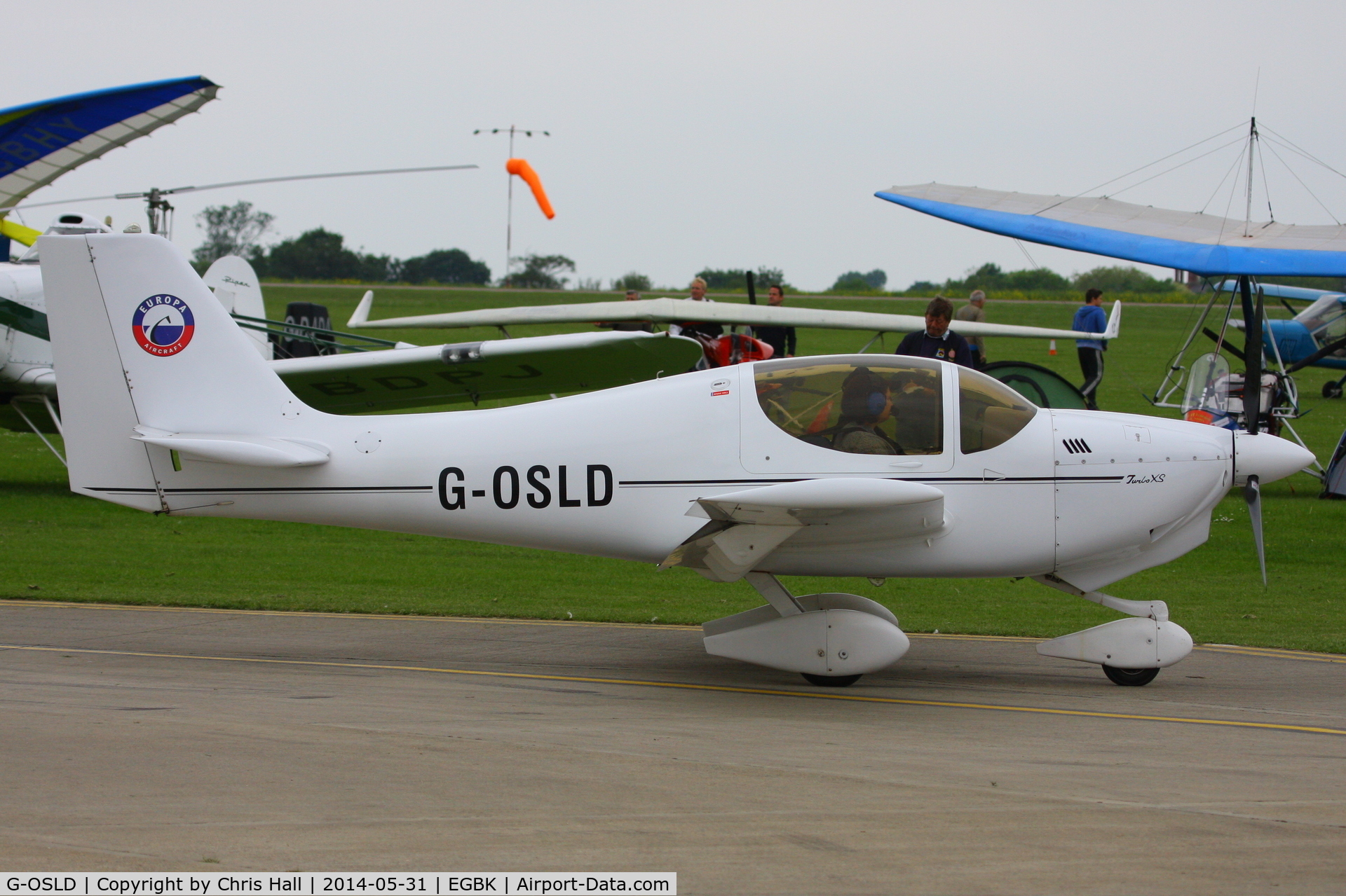 G-OSLD, 2000 Europa XS Tri-Gear C/N PFA 247-13641, at AeroExpo 2014