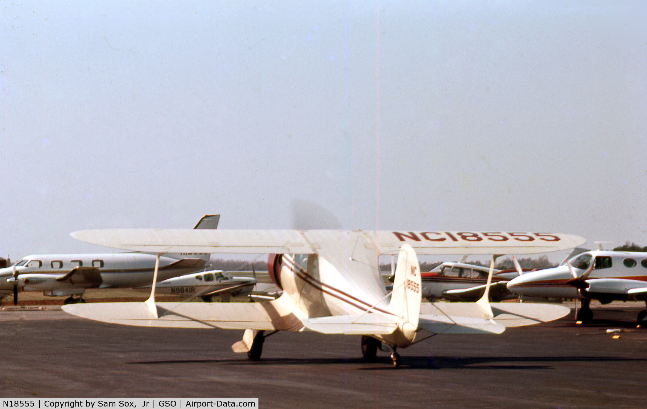 N18555, 1937 Beech F17D Staggerwing C/N 157, Photograph taken mid May 1962