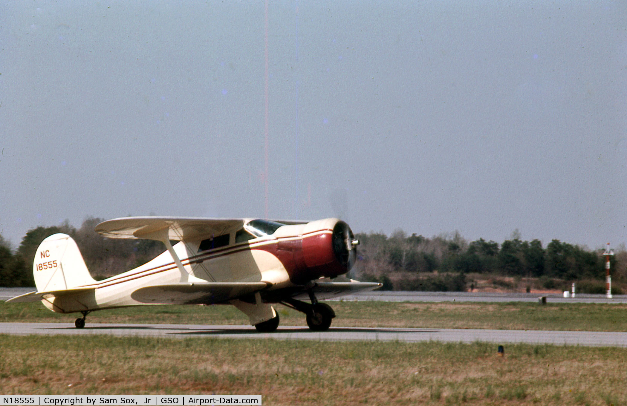 N18555, 1937 Beech F17D Staggerwing C/N 157, Photogfraph taken mid May 1962