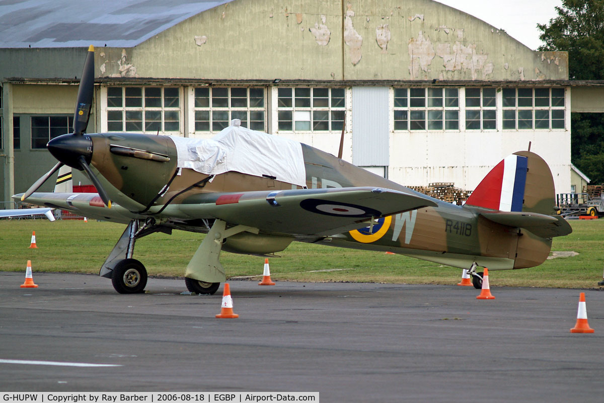 G-HUPW, 1940 Hawker Hurricane I C/N G592301, Hawker Hurricane I [41H/G5/92301] Kemble~G 18/08/2006