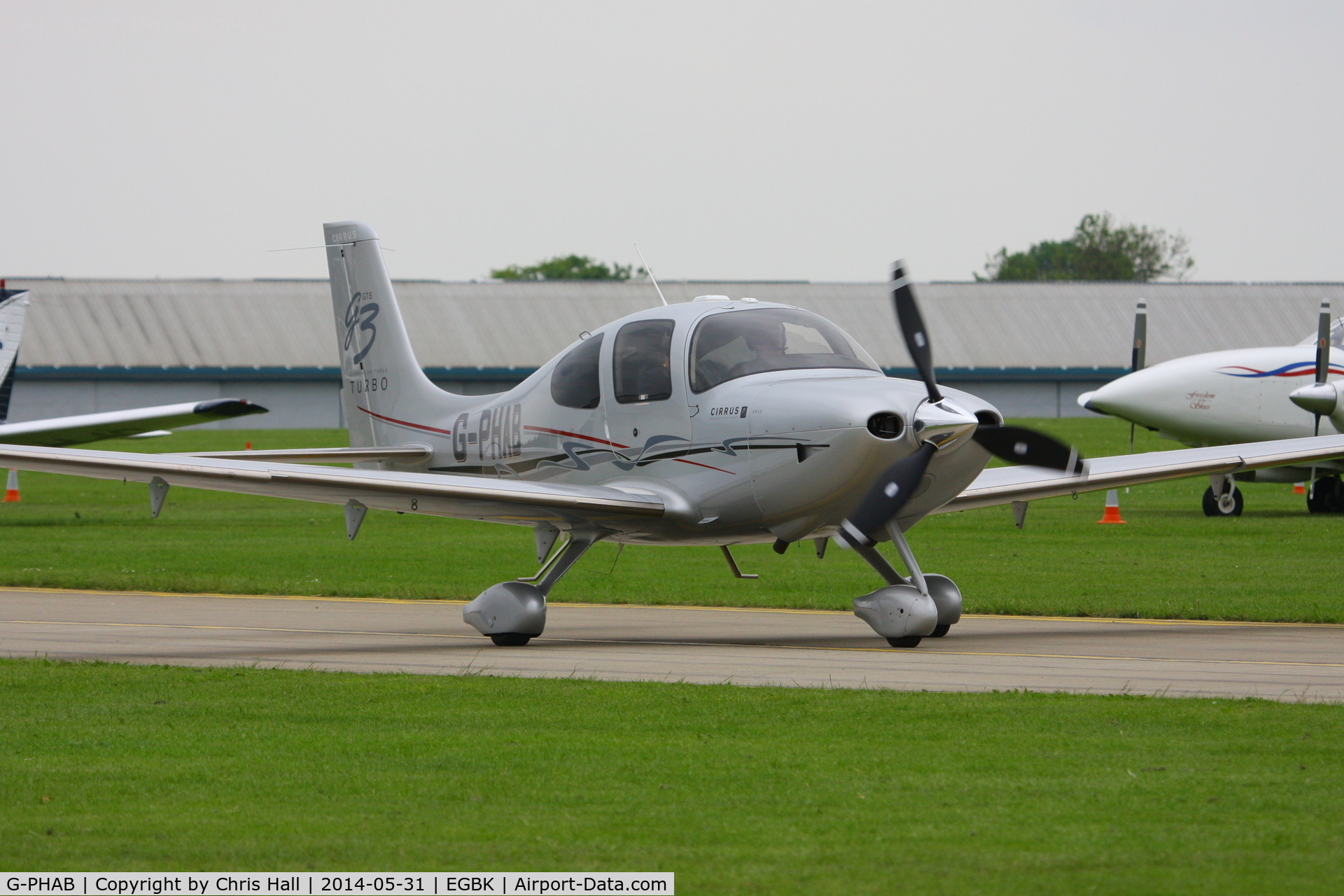 G-PHAB, 2007 Cirrus SR22 G3 Turbo C/N 2710, at AeroExpo 2014