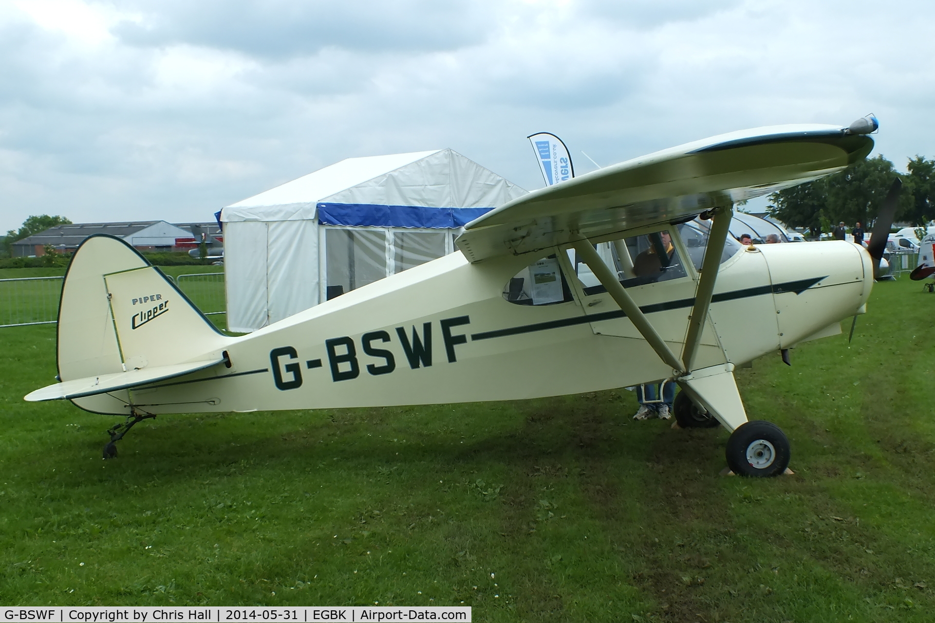 G-BSWF, 1949 Piper PA-16 Clipper C/N 16-475, at AeroExpo 2014