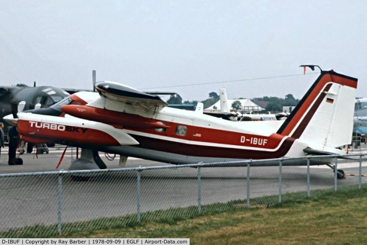 D-IBUF, 1978 Dornier Do-28D-2 Turbo Skyservant C/N 4302, Dornier Do.28D-6X [4302] (Dornier) Farnborough~G 09/09/1978. From a slide.