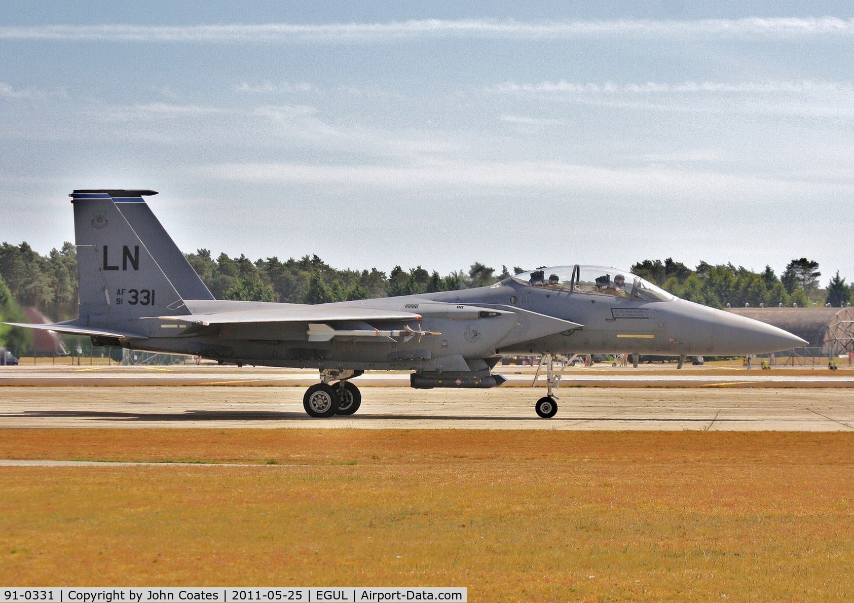 91-0331, 1991 McDonnell Douglas F-15E Strike Eagle C/N 1238/E196, Taxiing