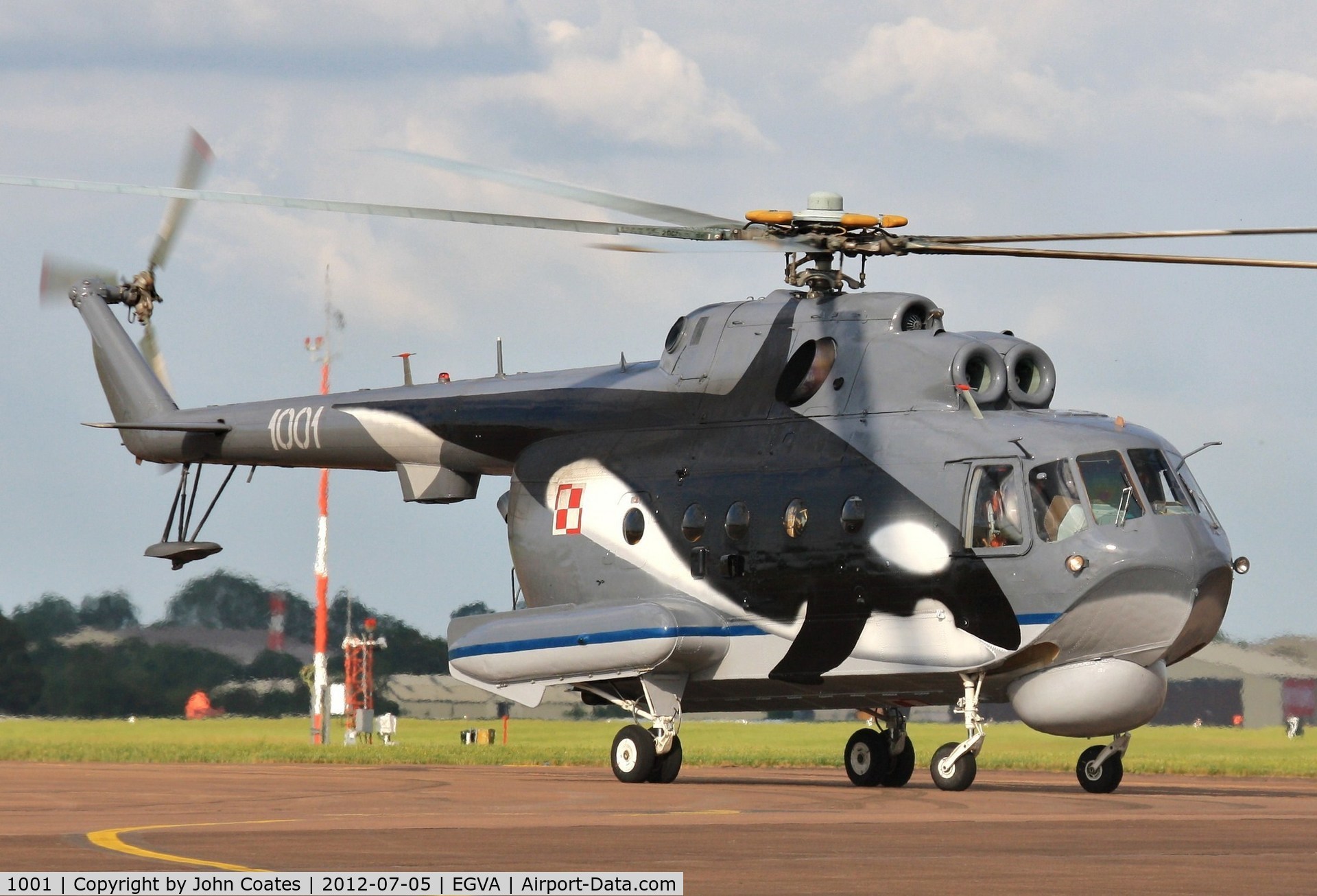 1001, Mil Mi-14PL Haze A C/N A1001, Arriving for RIAT