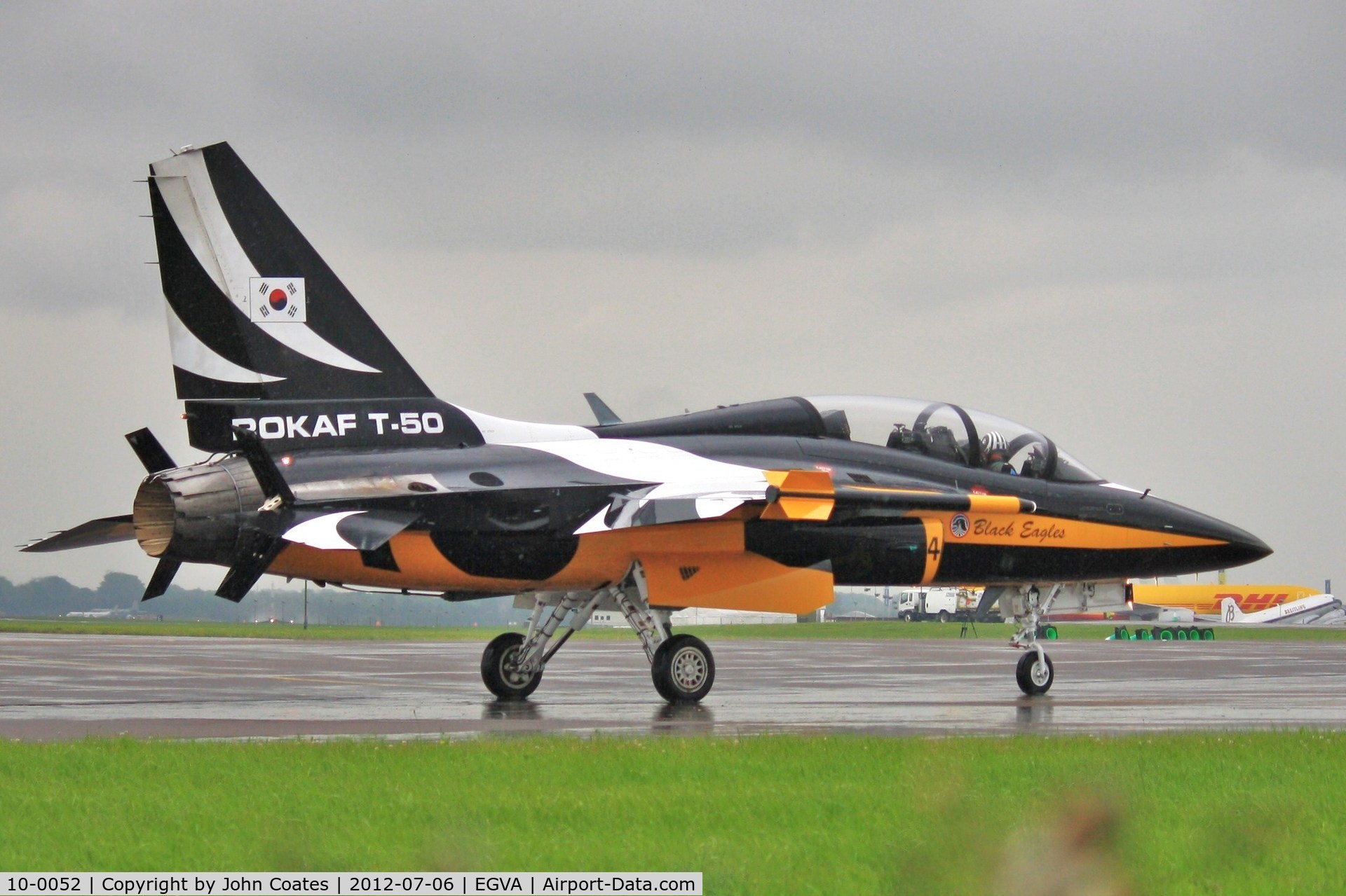 10-0052, 2010 Korean Aerospace Industries T-50B Golden Eagle C/N KA-052, Wet RIAT practice
