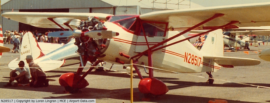 N28517, 1940 Fairchild 24W-40 C/N W40-129, Photo taken at the Merced Antique Fly-in, 1974 or 5.