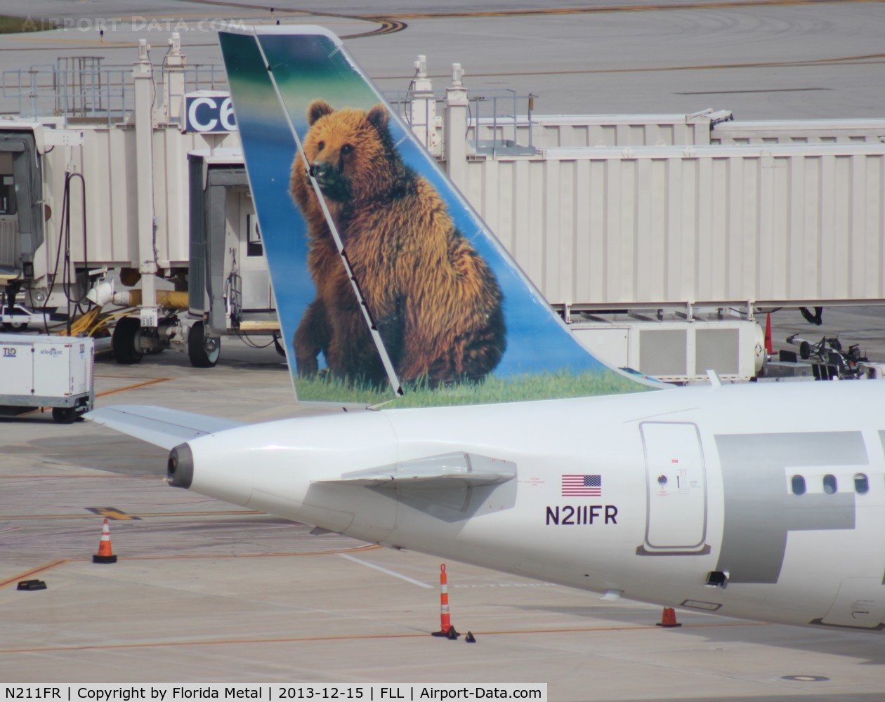 N211FR, 2011 Airbus A320-214 C/N 4688, Frontier A320 Bear tail