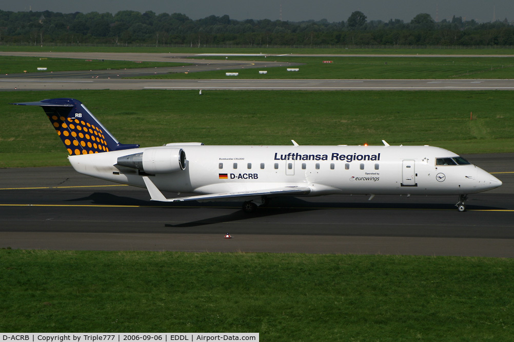 D-ACRB, 2001 Canadair CRJ-200ER (CL-600-2B19) C/N 7570, Canadair RJ-200ER Lufthansa Regional