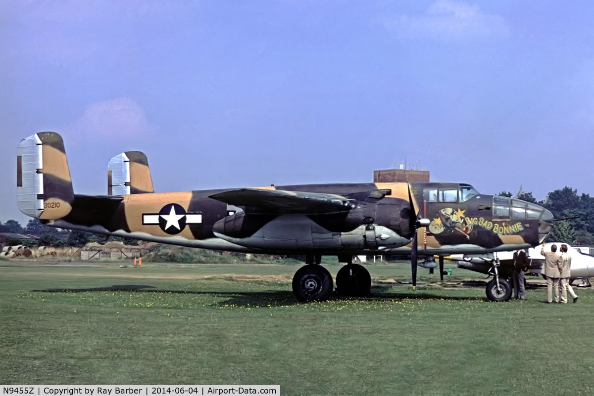 N9455Z, 1944 North American TB-25N Mitchell C/N 108-34535 (44-30210), North American TB-25N Mitchell [108-33485] (Place & Date Unknown)~G 1981. From a slide.
