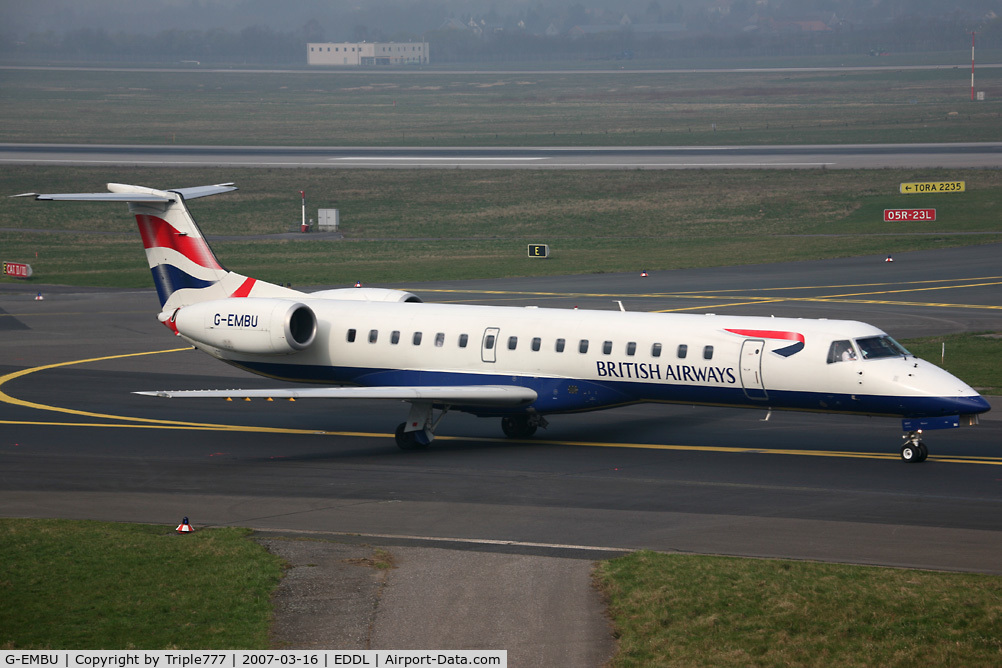 G-EMBU, 2001 Embraer EMB-145EU (ERJ-145EU) C/N 145458, Embraer RJ145 British Airways