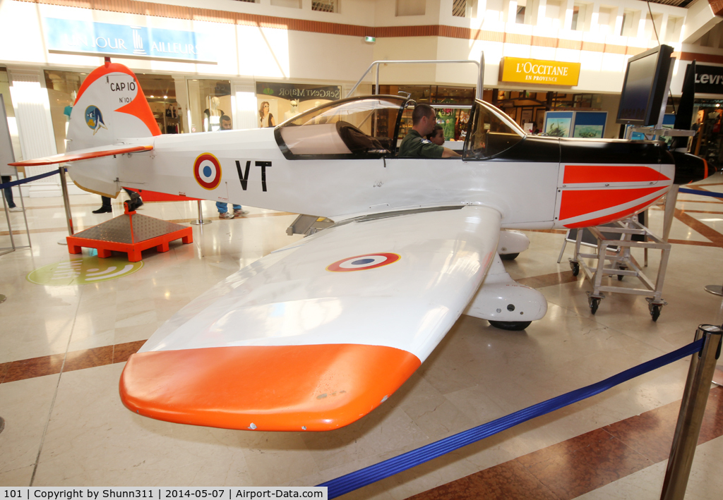 101, Mudry CAP-10B C/N 101, Exhibited inside a supermarket by French Air Force BCRE near Toulouse Town