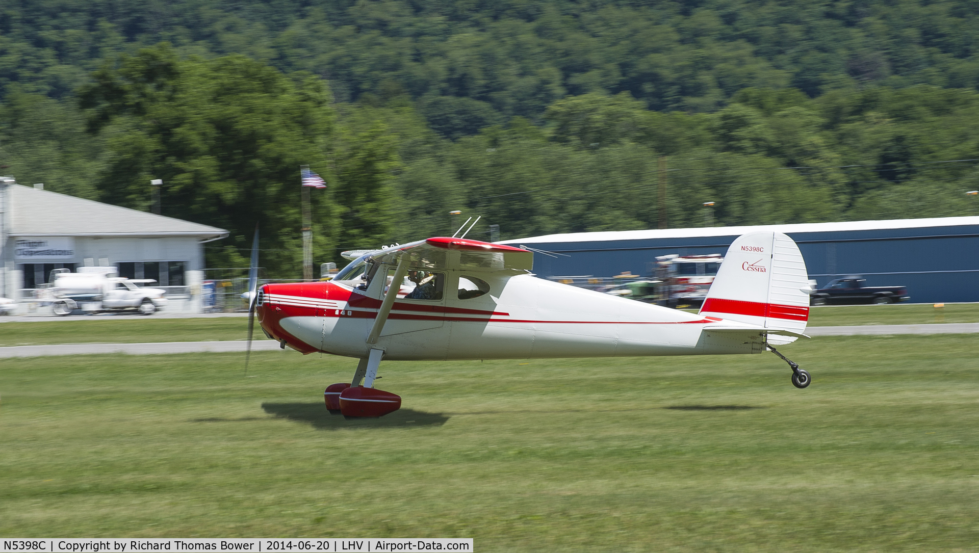 N5398C, 1950 Cessna 140A C/N 15531, As seen at the 2014 Sentimental Journey Fly-In at Lock Haven, Pennsylvania