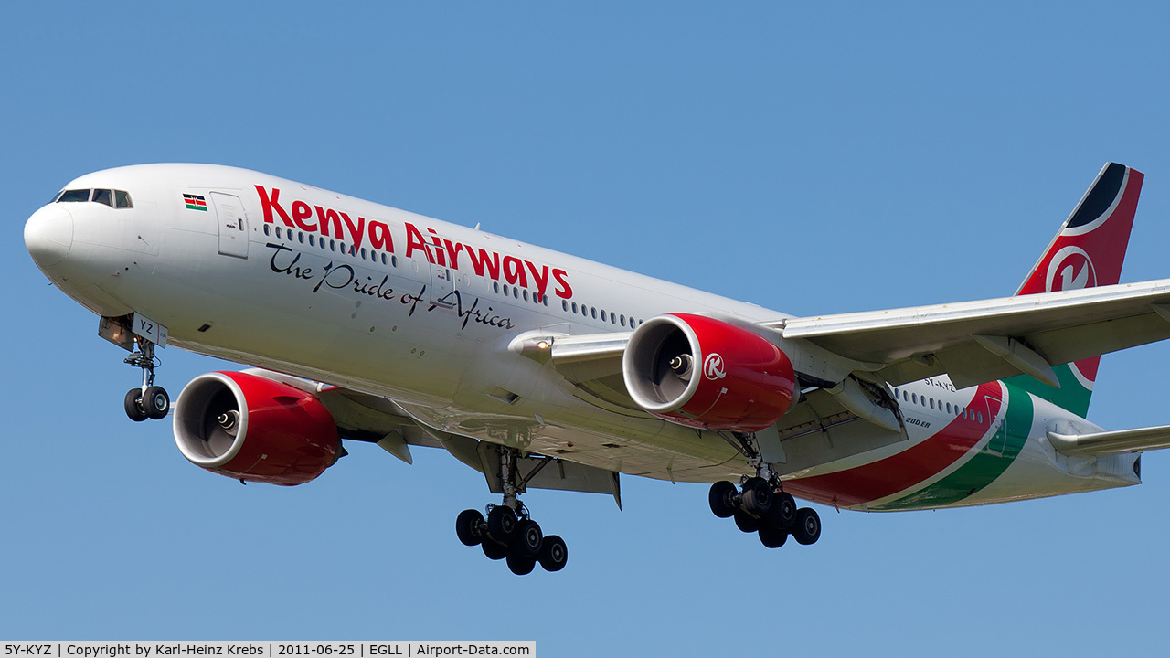 5Y-KYZ, 2007 Boeing 777-2U8ER C/N 36124, Kenya Airways