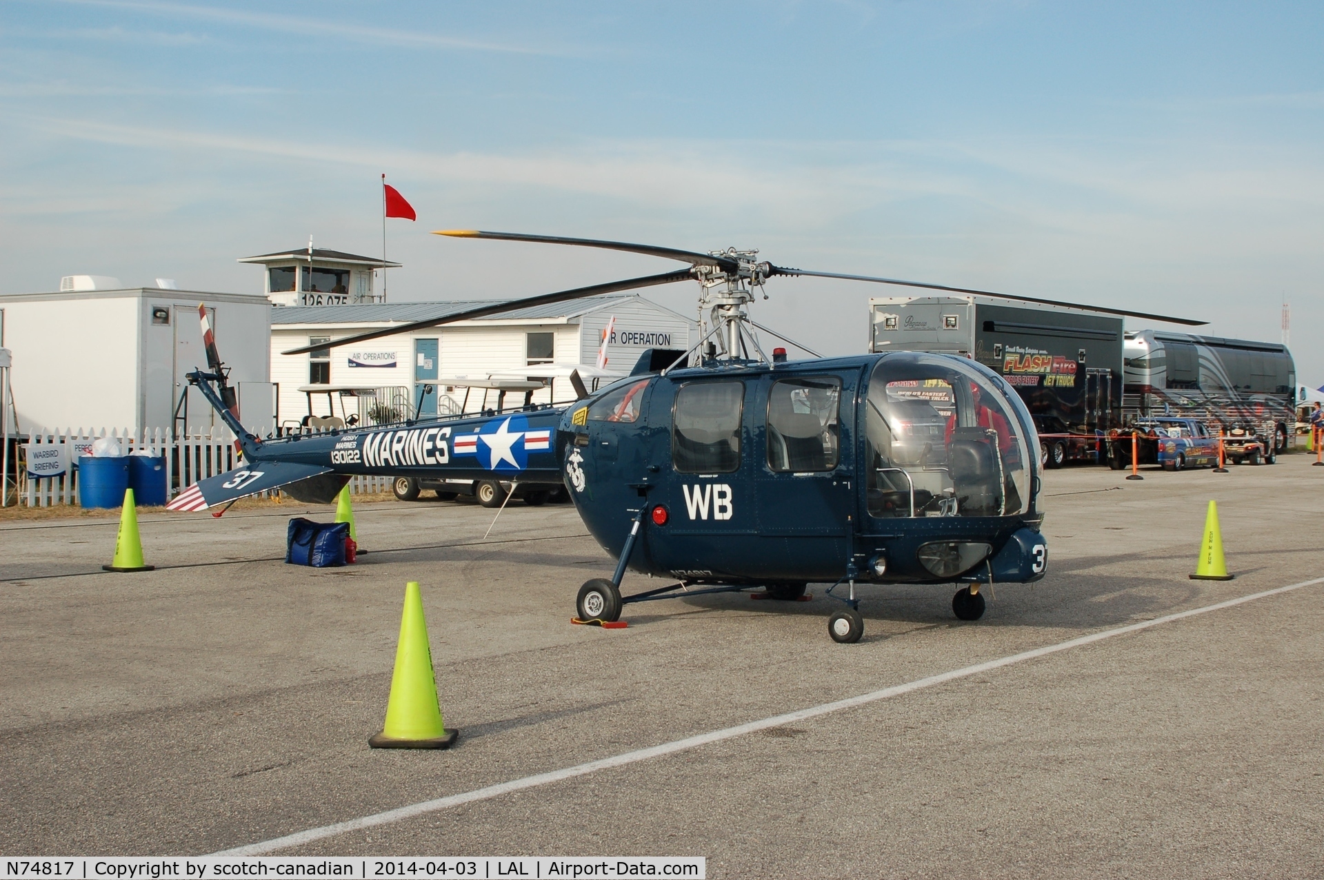 N74817, 1953 Sikorsky HO5-S1 C/N 130122, 1953 Sikorsky HO5-S1, N74817, at 2014 Sun n Fun, Lakeland Linder Regional Airport, Lakeland, FL