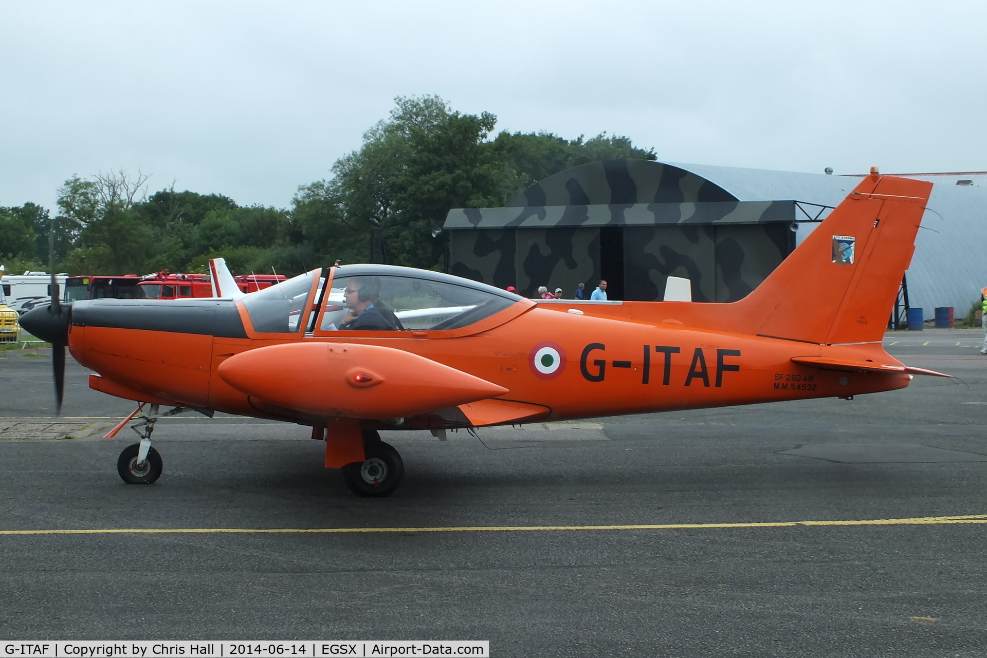 G-ITAF, 1983 SIAI-Marchetti SF-260AM C/N 40-013/690, at the Air Britain fly in