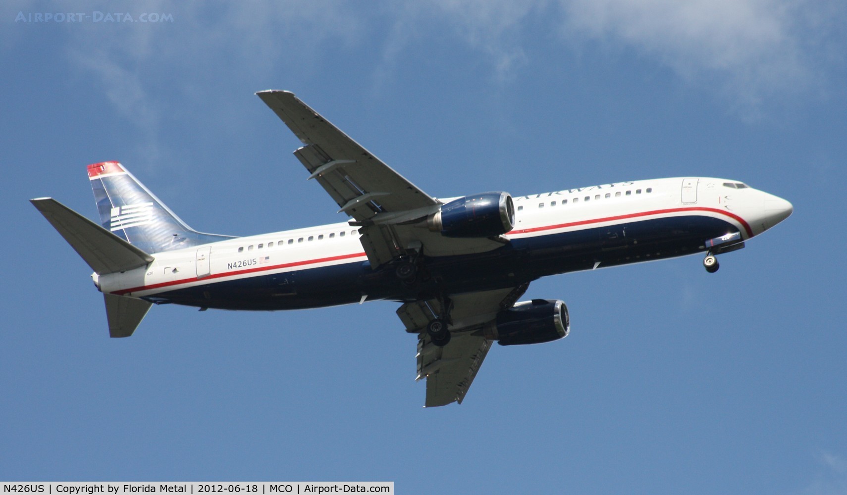 N426US, 1989 Boeing 737-4B7 C/N 24548, US Airways 737-400