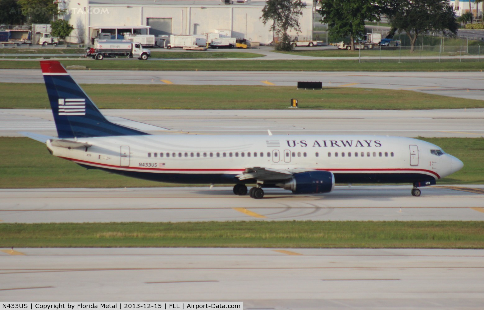 N433US, 1990 Boeing 737-4B7 C/N 24555, US Airways 737-400