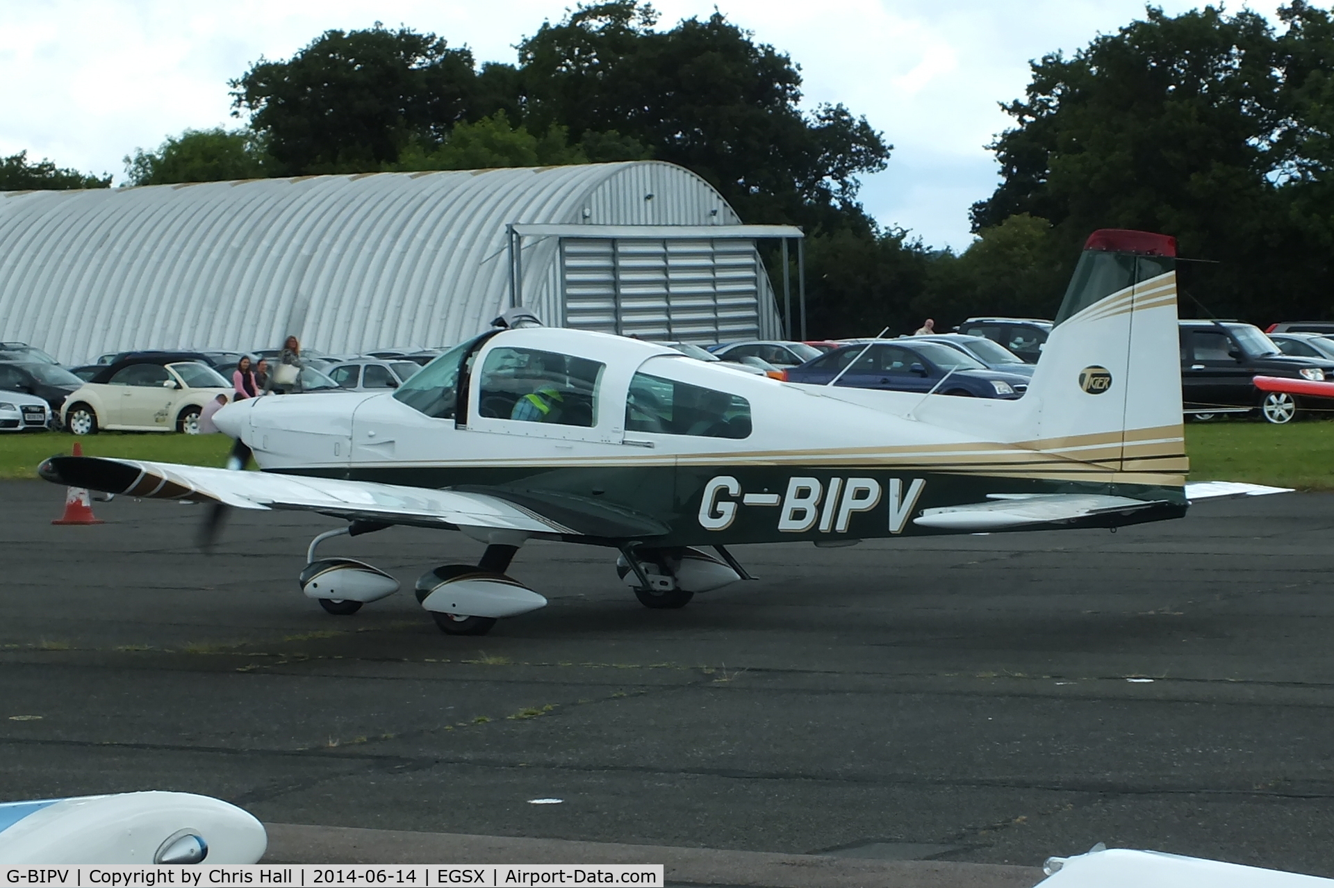 G-BIPV, 1979 Gulfstream American AA-5B Tiger C/N AA5B-0981, at the Air Britain fly in