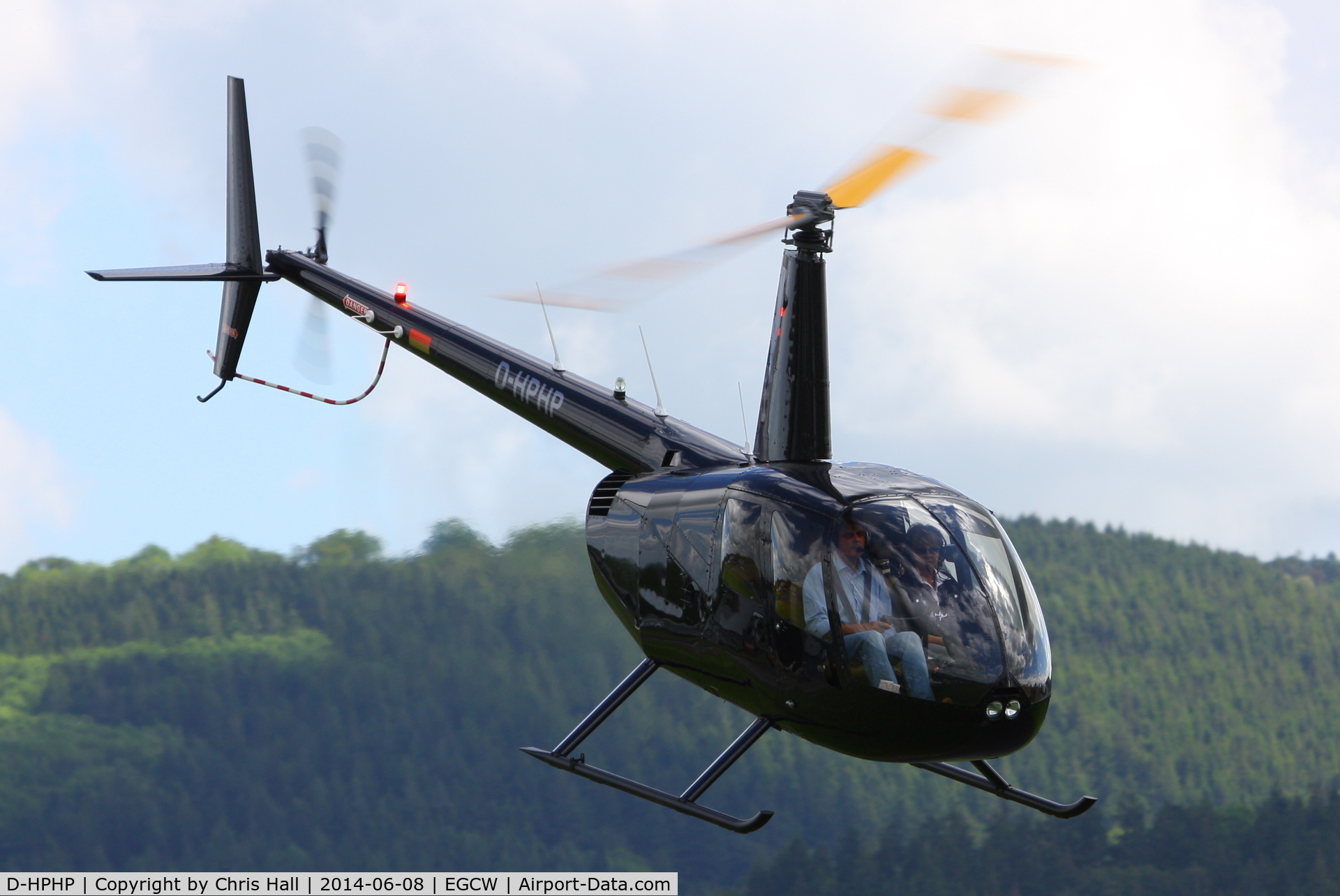 D-HPHP, Robinson R44  Raven II C/N 13284, visitor at Welshpool