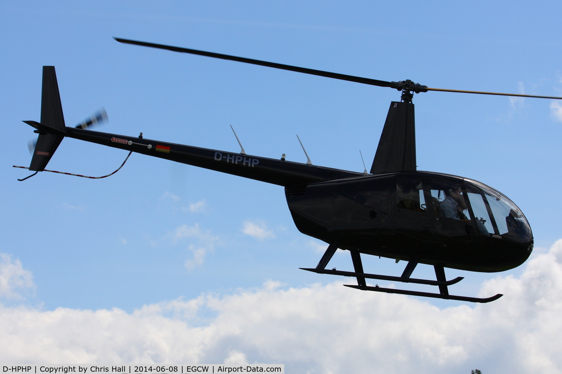 D-HPHP, Robinson R44  Raven II C/N 13284, visitor at Welshpool