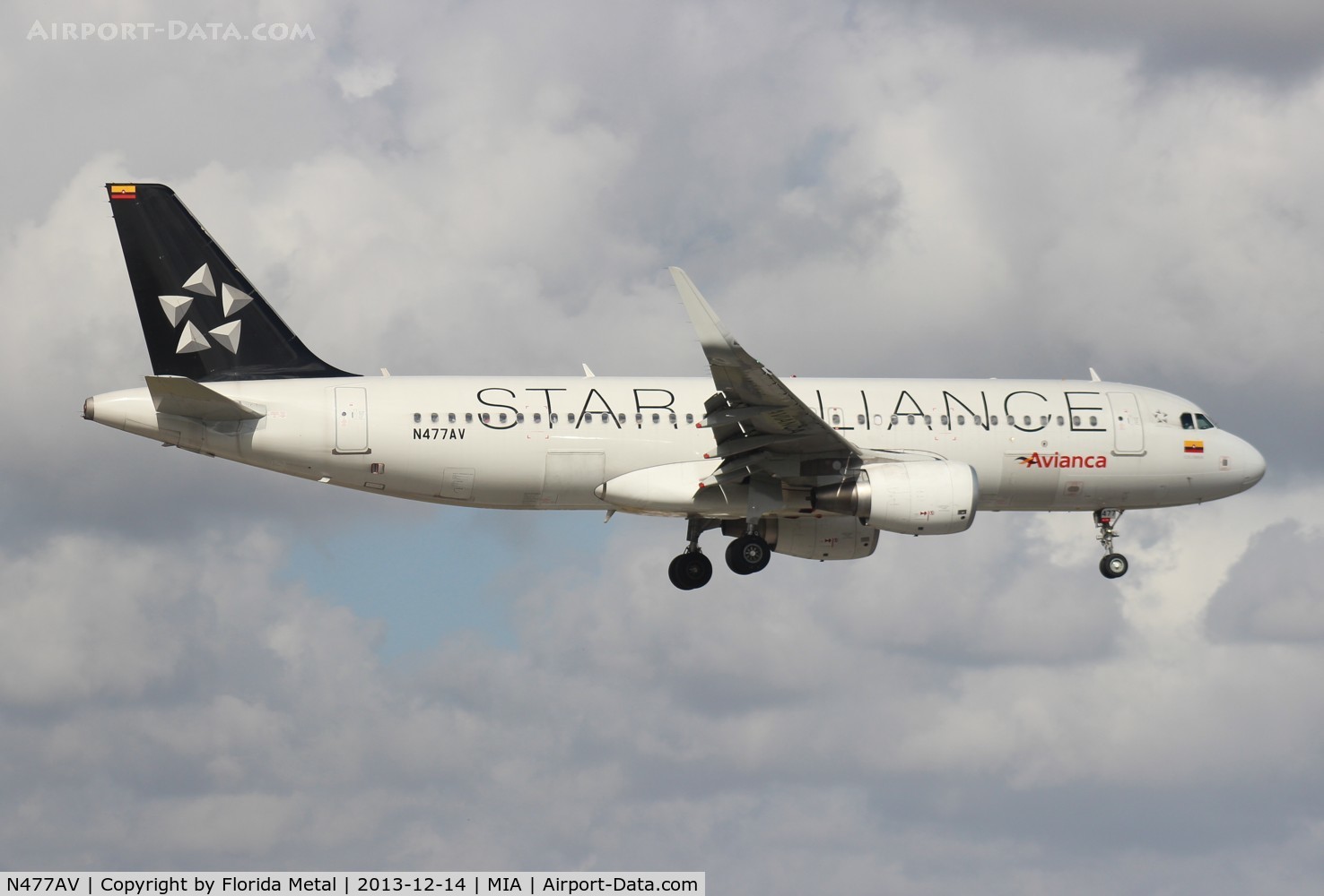 N477AV, 2013 Airbus A320-214 C/N 5477, Avianca Star Alliance A320