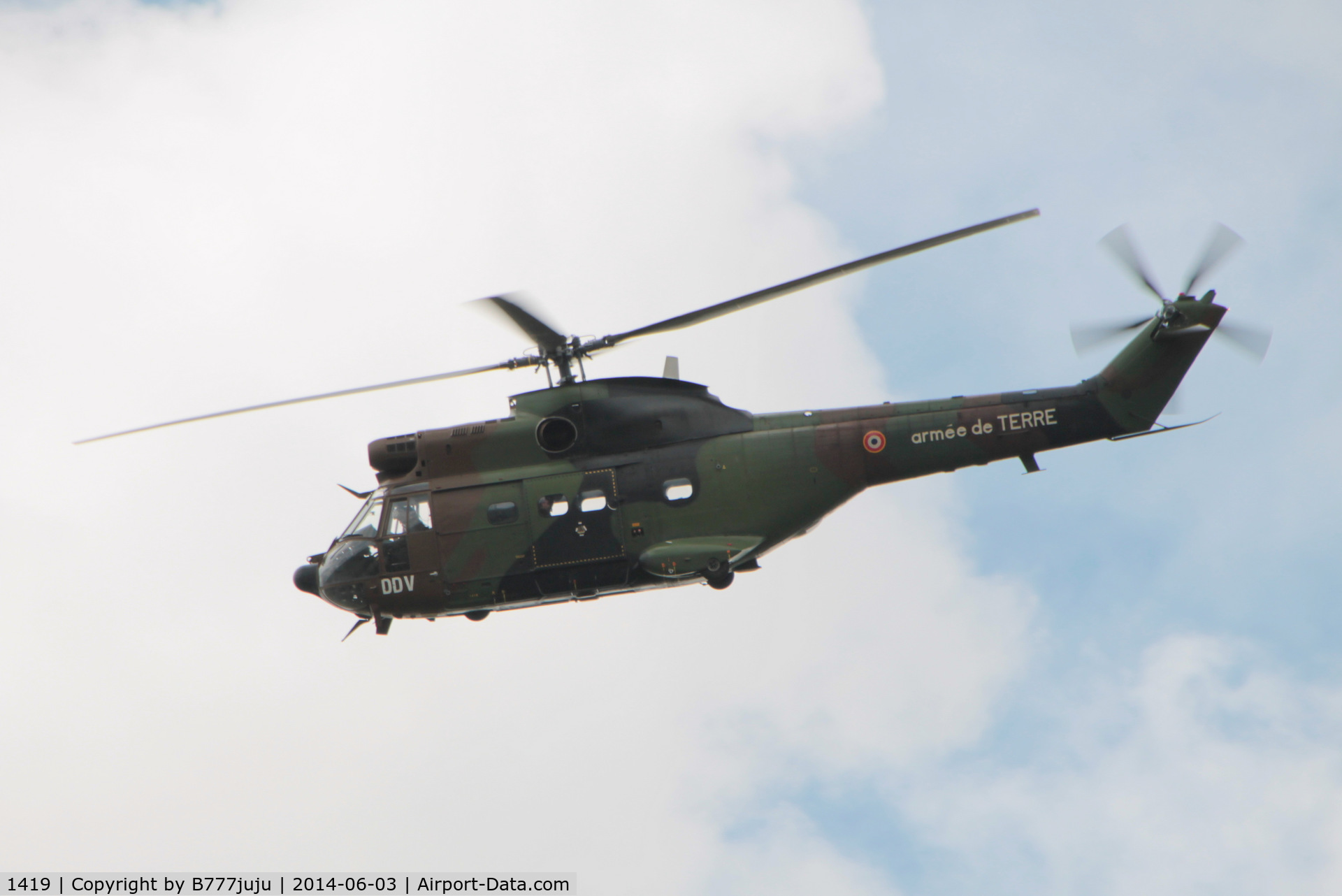 1419, Aérospatiale SA-330B Puma C/N 1419, over Sainte-Mère-Eglise