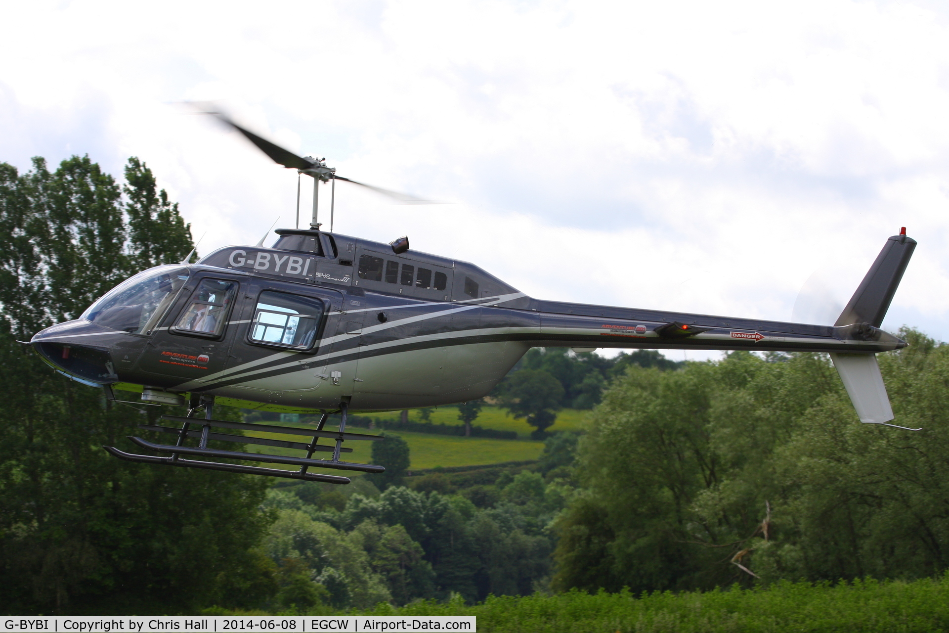 G-BYBI, 1992 Bell 206B JetRanger C/N 3668, at the Bob Jones Memorial Airshow, Welshpool