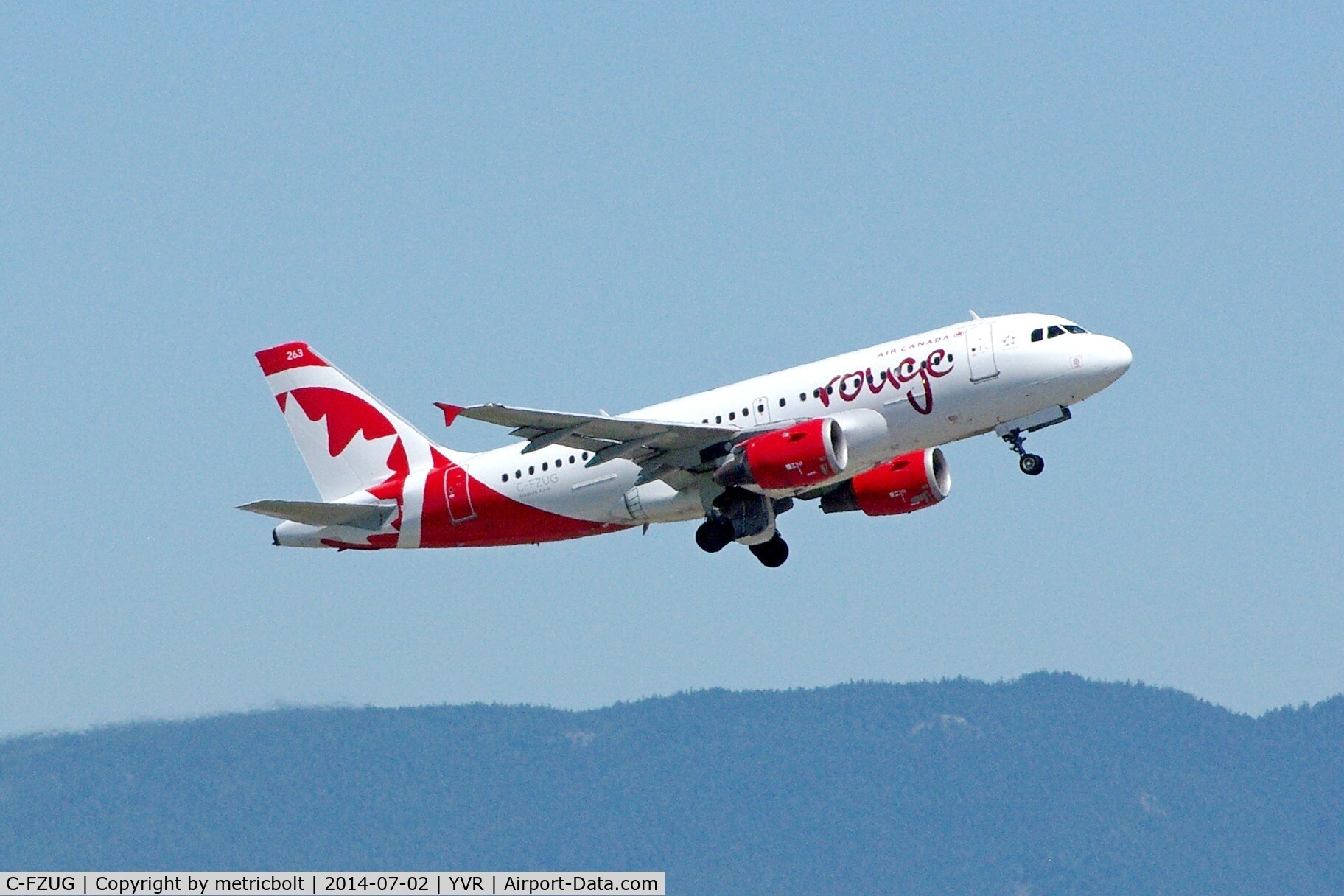 C-FZUG, 1997 Airbus A319-114 C/N 697, Now in AC Rouge livery