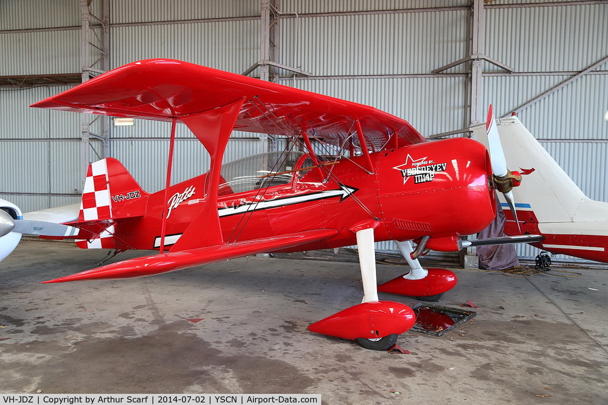 VH-JDZ, 2001 Pitts Model 12 C/N 42, This aircraft was photographed in the Airborne Aviation hangar at Camden Airfield NSW