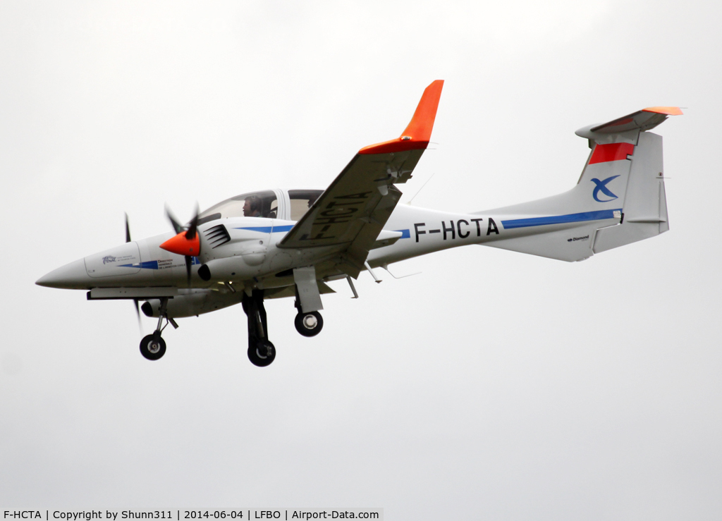 F-HCTA, 2008 Diamond DA-42 NG Turbo Twin Star C/N 42.298, Landing rwy 32L