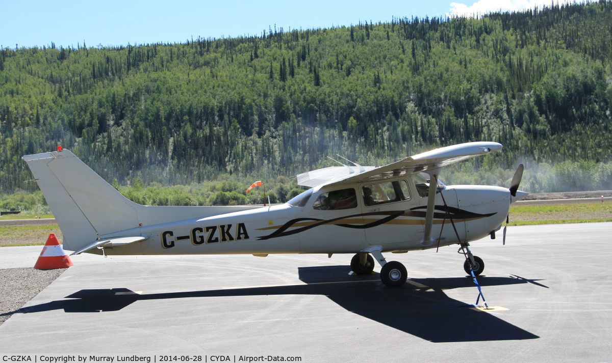 C-GZKA, 1997 Cessna 172R C/N 17280054, Tied down at Dawson City, Yukon.