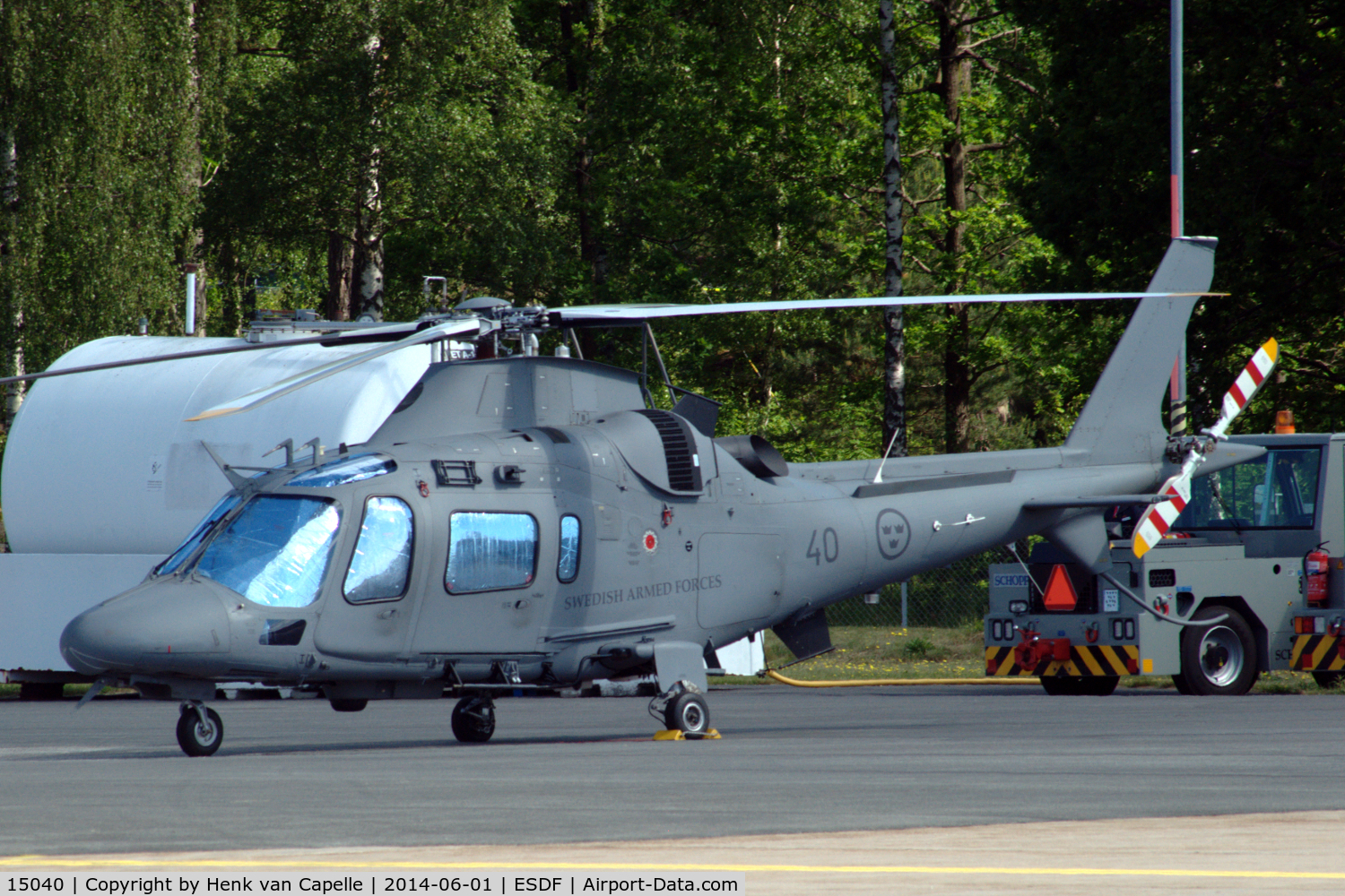 15040, Agusta Hkp15B (A-109E LUH) C/N 13770, Agusta Hkp15B helicopter of the Swedish Defense Helicopter Wing at Ronneby Air Base