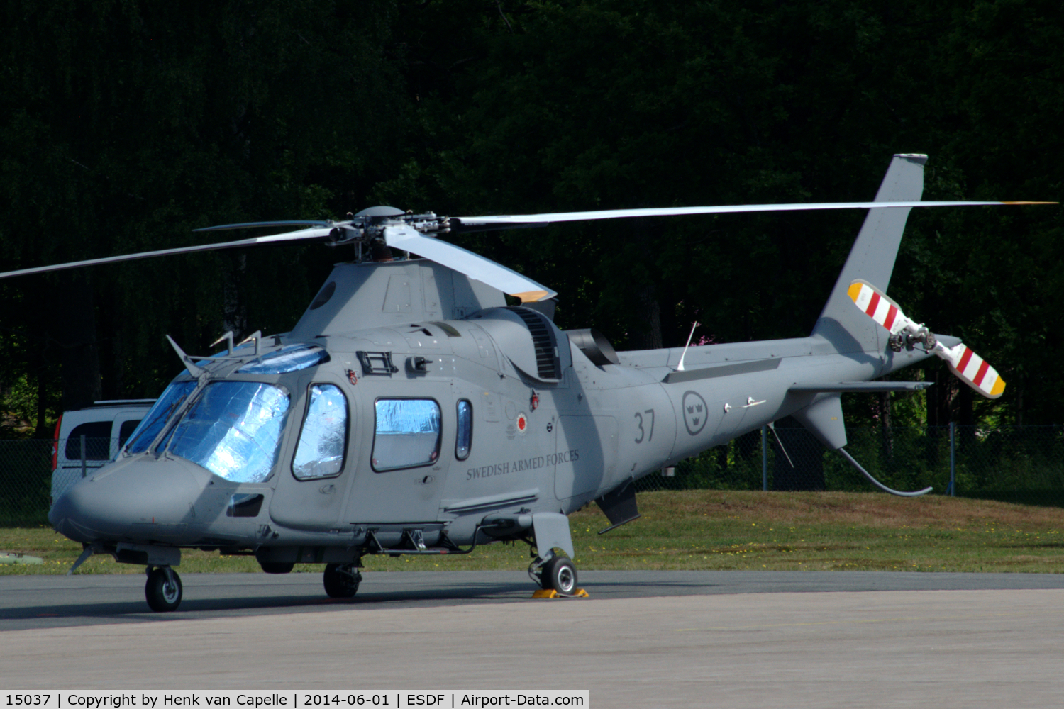 15037, Agusta Hkp15B (A-109E LUH) C/N 13767, Agusta Hkp15B helicopter of the Swedish Defense Helicopter Wing at Ronneby Air Base