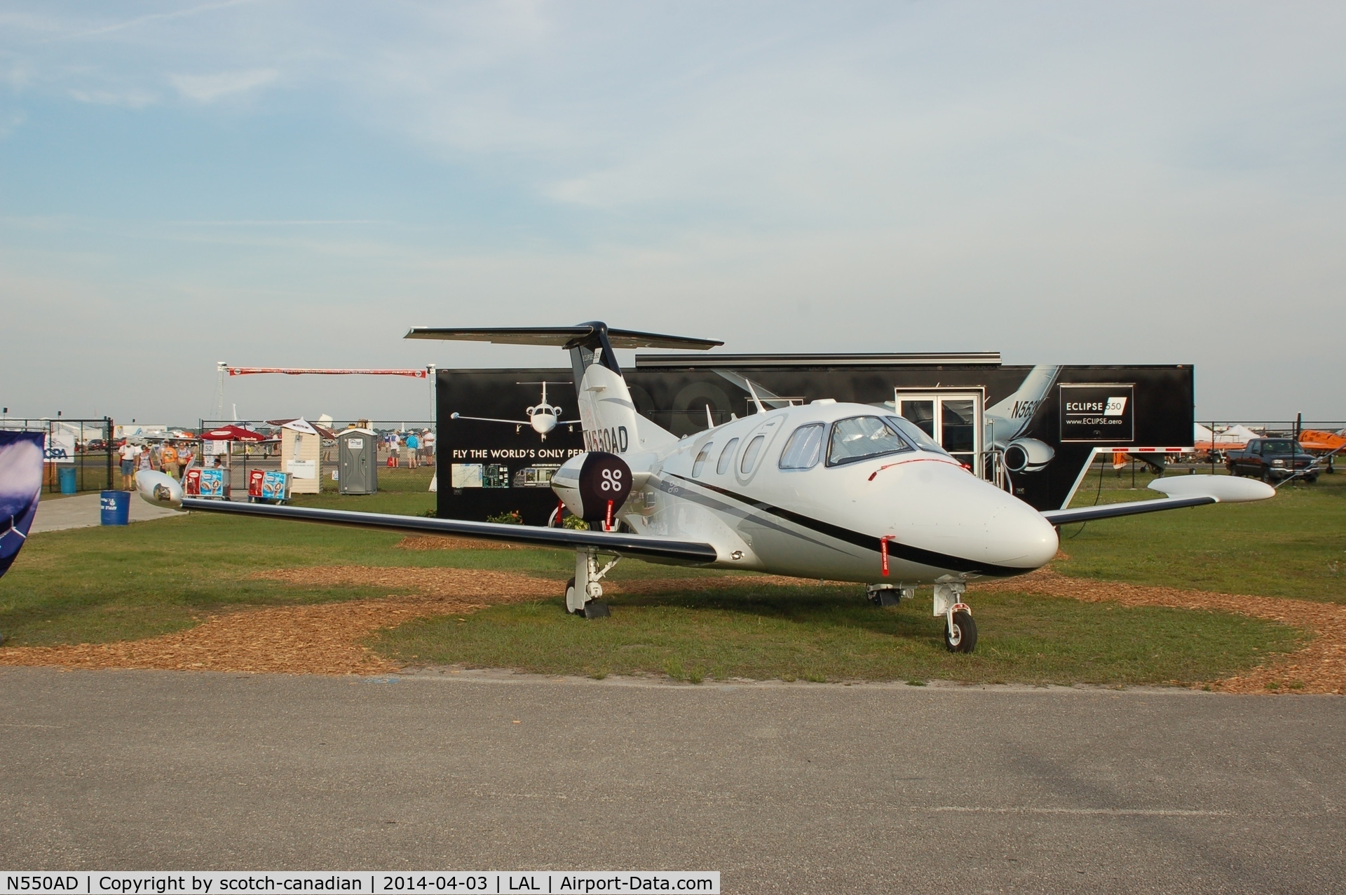 N550AD, 2008 Eclipse Aviation Corp EA500 C/N 000263, 2013 ECLIPSE AEROSPACE INC EA500, N550AD, at 2014 Sun n Fun, Lakeland Linder Regional Airport, Lakeland, FL