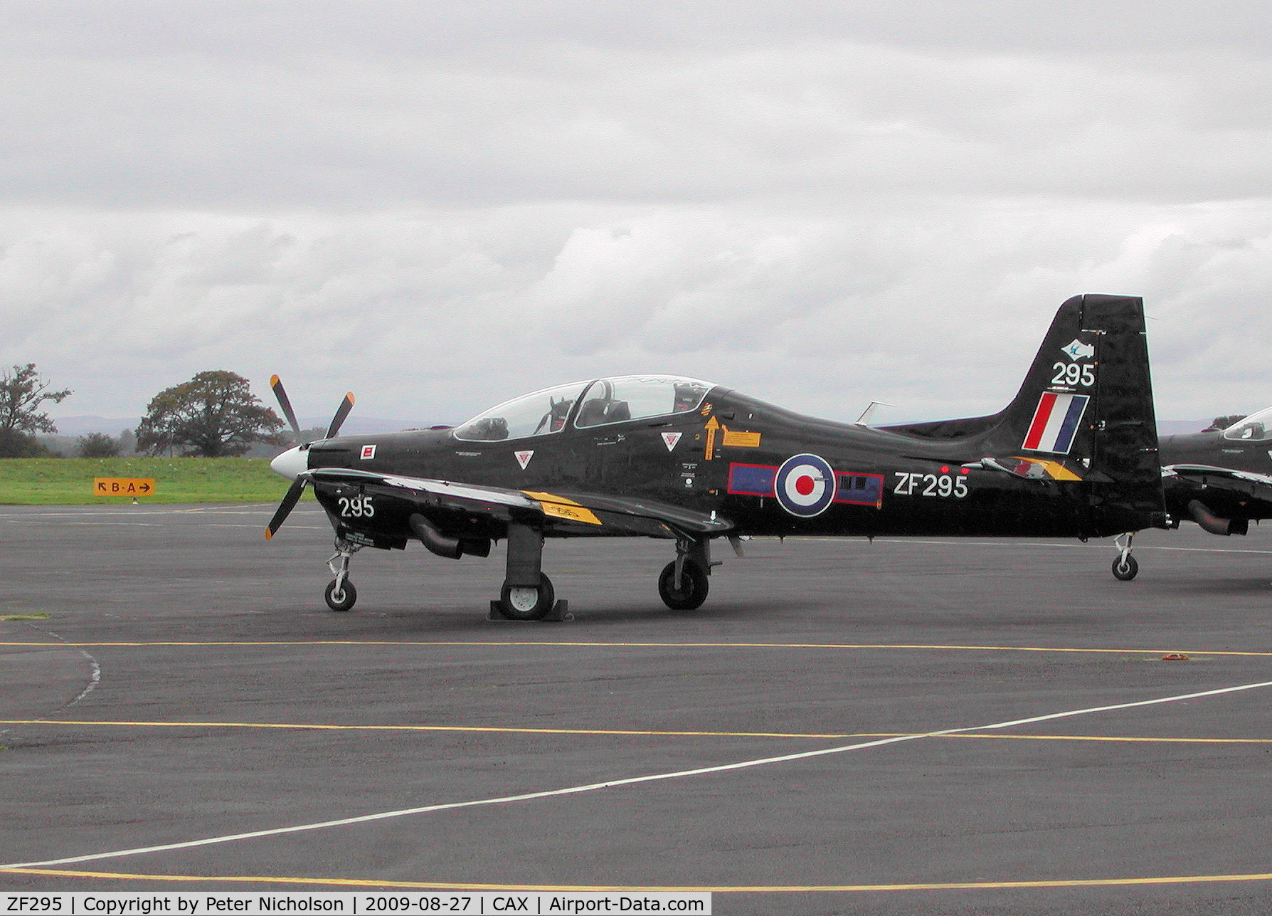 ZF295, 1991 Short S-312 Tucano T1 C/N S095/T66, Tucano T.1 of 1 Flying Training School at RAF Linton-on-Ouse on a visit to Carlisle in the Summer of 2009.