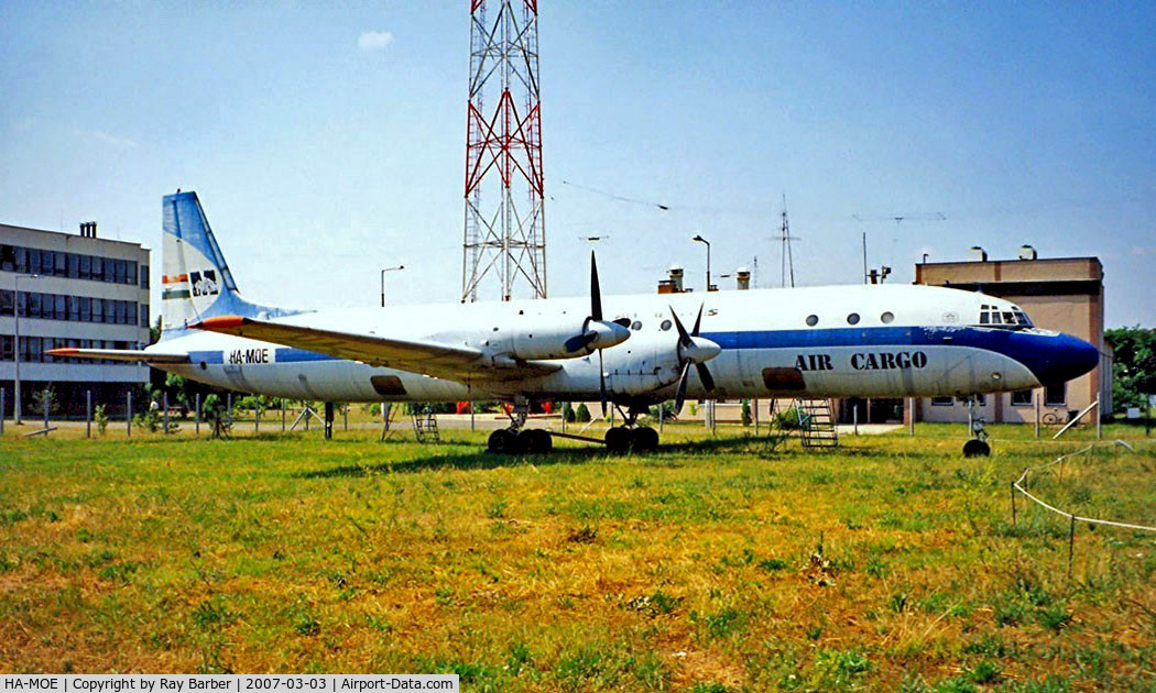 HA-MOE, 1962 Ilyushin IL-18V C/N 182005505, Ilyushin Il-18V [182005505] (Malev Air Cargo) Szolnok Museum~HA 17/06/1996