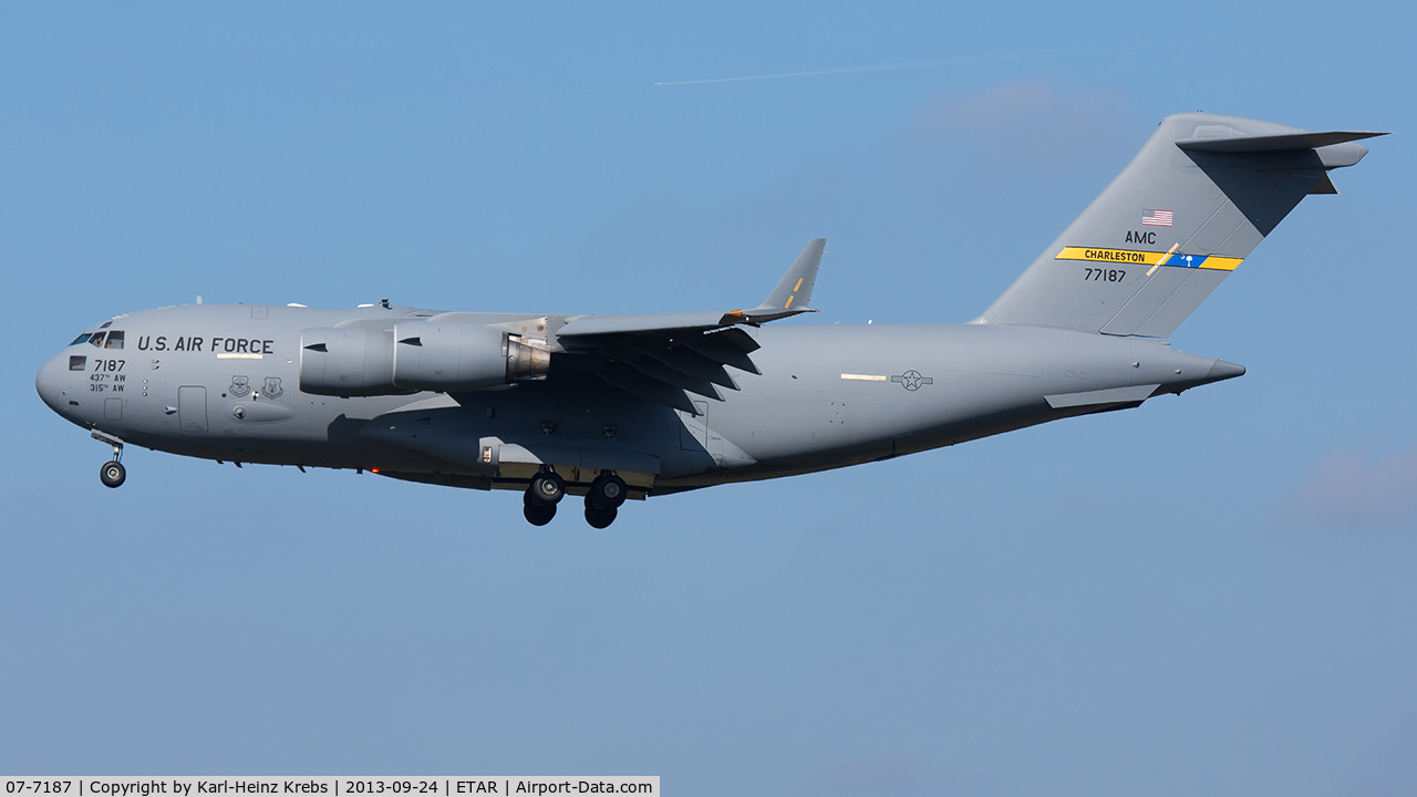 07-7187, 2007 Boeing C-17A Globemaster III C/N P-187, US Air Force