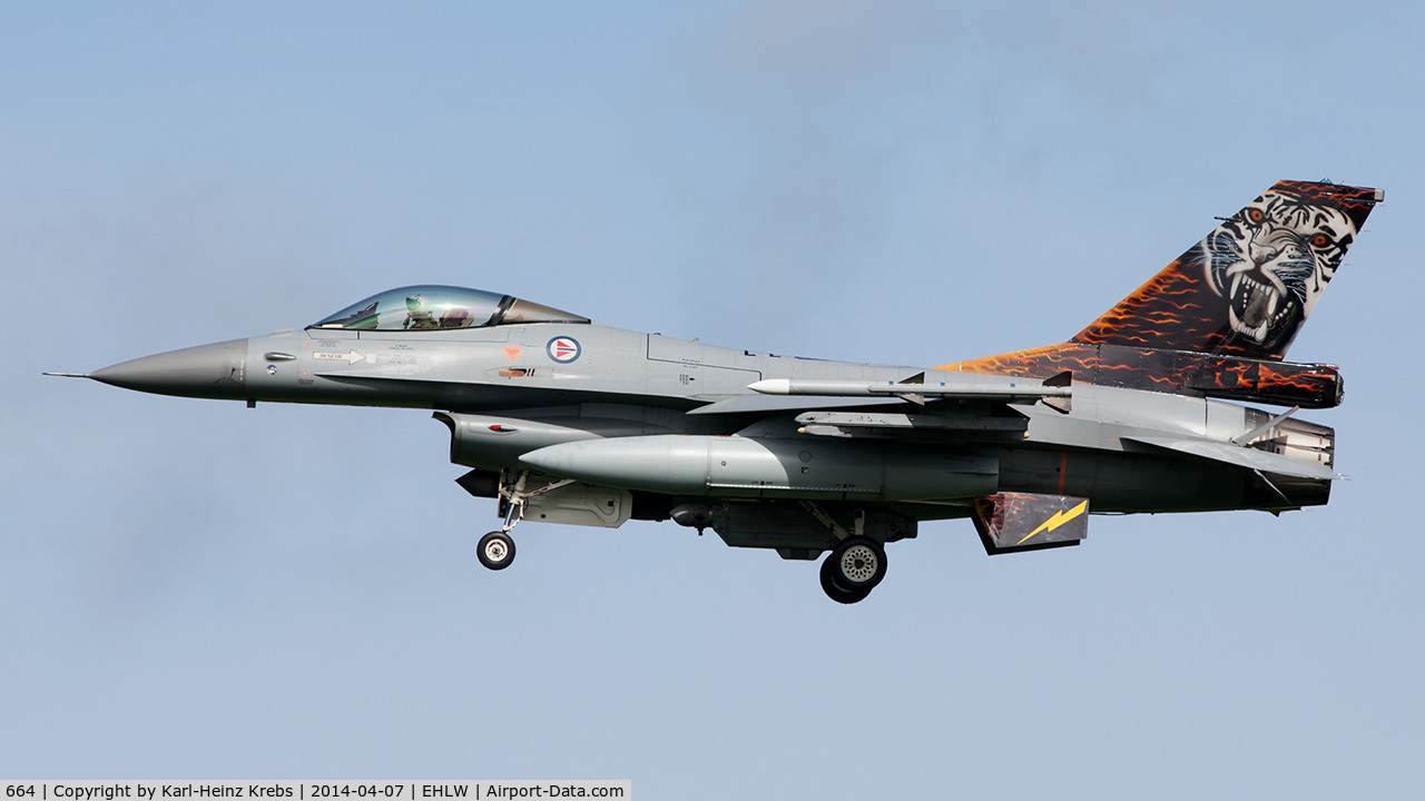 664, General Dynamics F-16AM Fighting Falcon C/N 6K-36, Norway Air Force