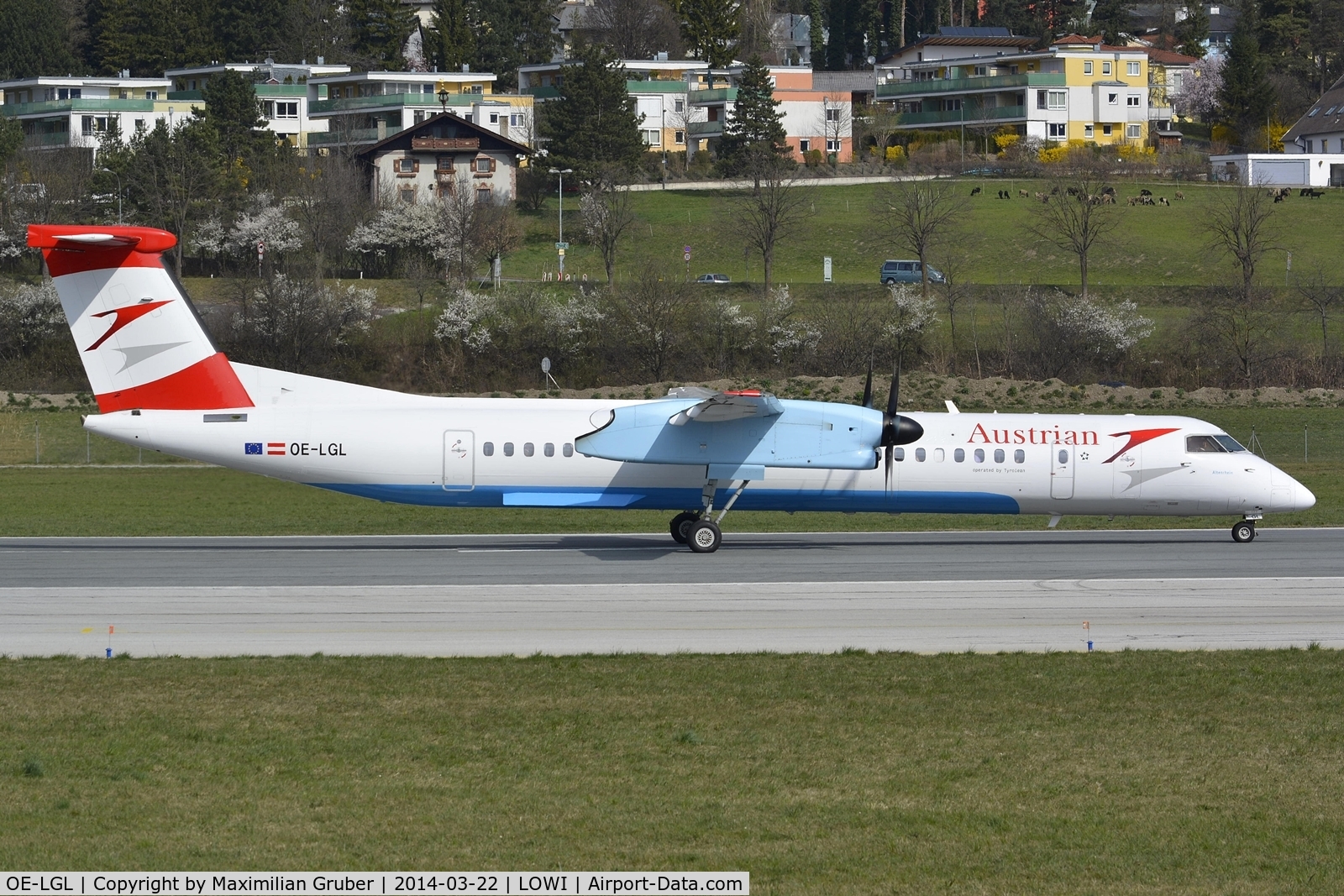 OE-LGL, 2010 De Havilland Canada DHC-8-402Q Dash 8 C/N 4310, Austrian (Tyrolean)