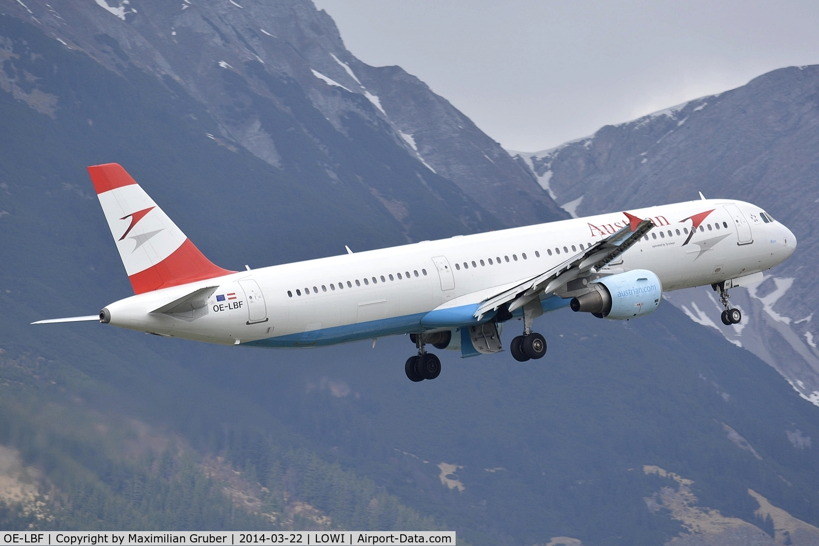 OE-LBF, 2001 Airbus A321-211 C/N 1458, Austrian (Tyrolean)