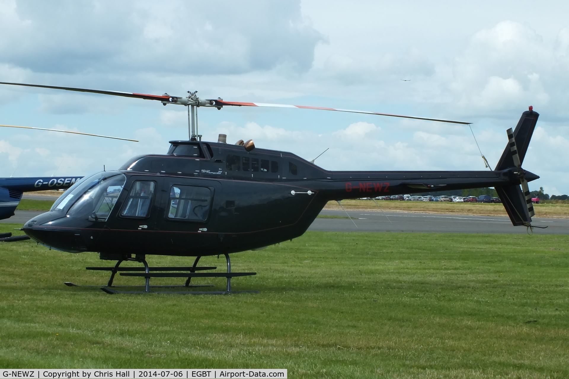 G-NEWZ, 1998 Bell 206B JetRanger III C/N 4475, ferrying race fans to the British F1 Grand Prix at Silverstone