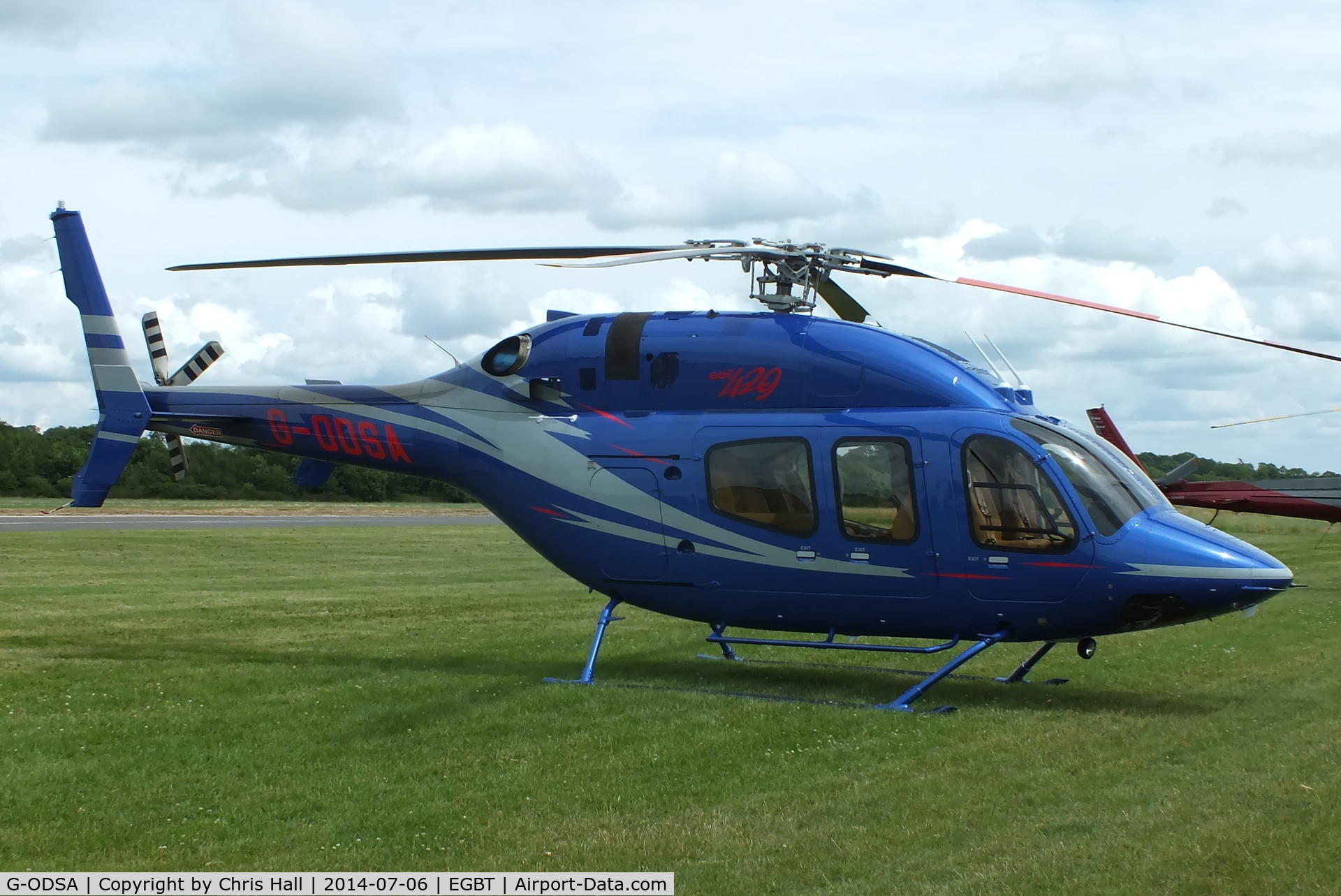 G-ODSA, 2013 Bell 429 GlobalRanger C/N 57139, ferrying race fans to the British F1 Grand Prix at Silverstone