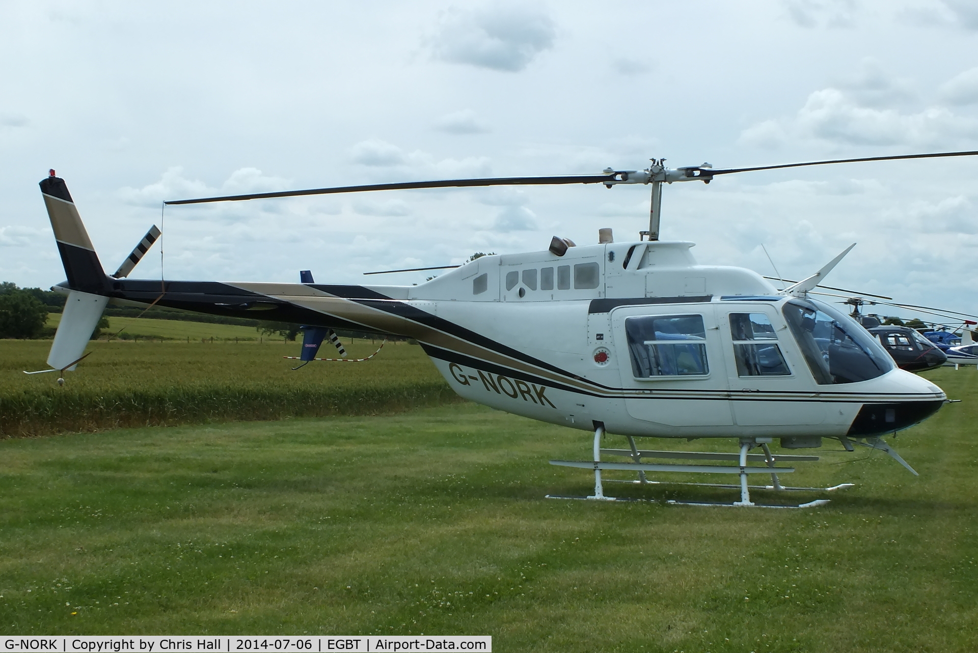 G-NORK, 1982 Bell 206B JetRanger III C/N 3615, ferrying race fans to the British F1 Grand Prix at Silverstone