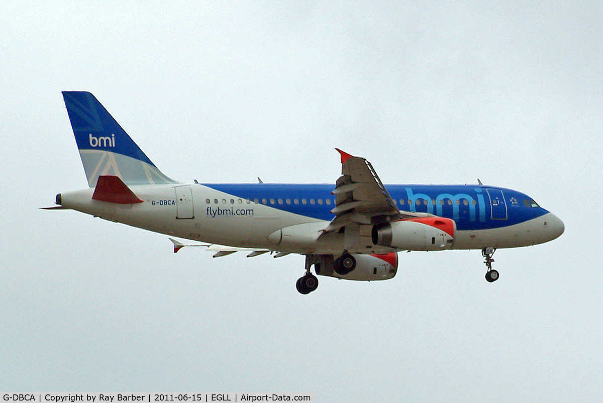 G-DBCA, 2004 Airbus A319-131 C/N 2098, Airbus A319-131 [2098] (bmi British Midland) Heathrow~G 15/06/2011. On approach 27L.