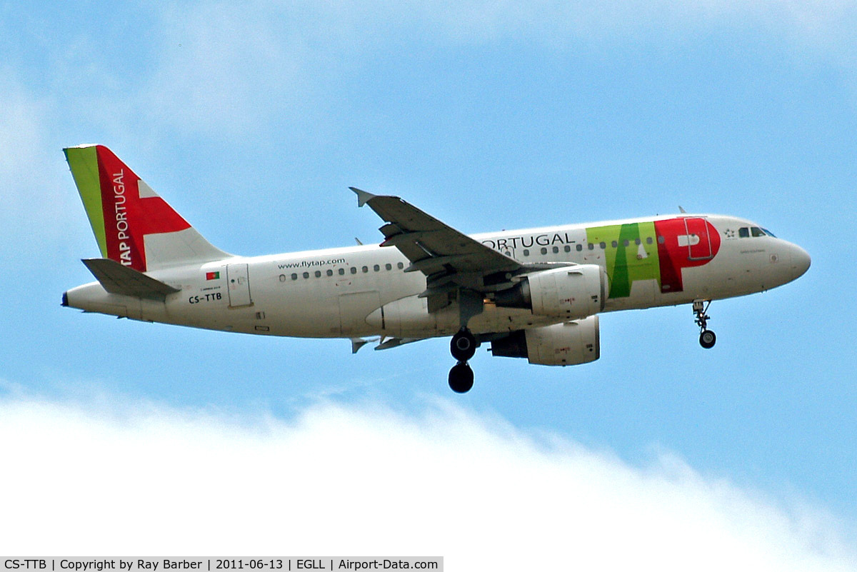 CS-TTB, 1997 Airbus A319-111 C/N 755, Airbus A319-111 [0755] (TAP Portugal) Home~G 13/06/2011. On approach 27L.