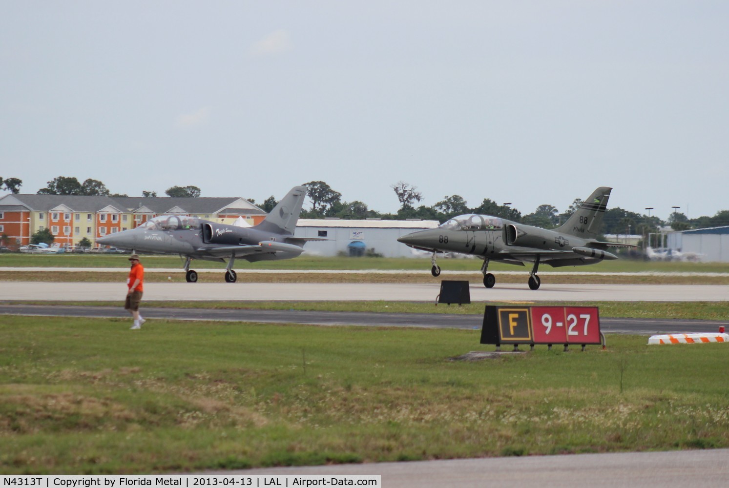 N4313T, 1991 Aero L-39C Albatros C/N 135237, Pair of L-39s taking off